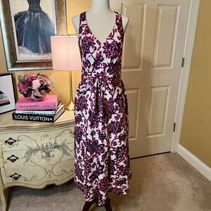 NWOT Boden Riviera Midi Dress US Size 4R 4 Regular Floral Print